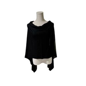 Anna Lane Poncho‎ ONE SIZE NWT Black